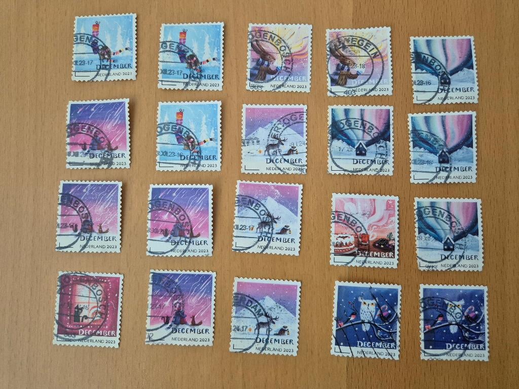 December zegels / Kerst zegels 2023, Ophalen of Verzenden, Na 1940, Gestempeld