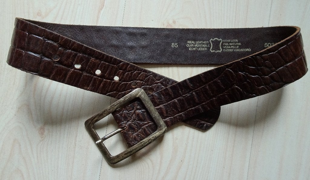 LEREN RIEM 85 CM, 80 tot 90 cm, Tailleriem, Ophalen of Verzenden, 3 tot 5 cm