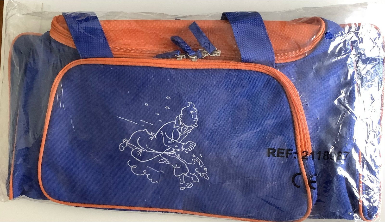 Nieuwe Kuifje Weekendtas - Blauw met Oranje Accenten, Verzamelen, Ophalen of Verzenden, Kuifje, Nieuw, Gebruiksvoorwerp