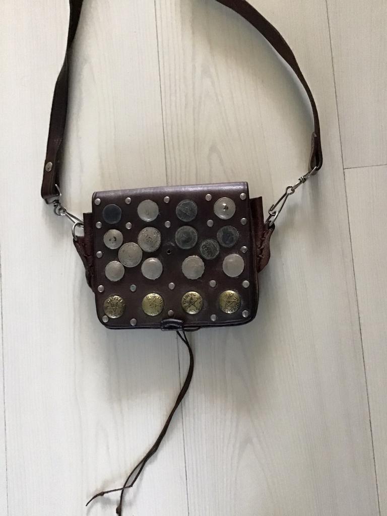 Mooie Lederen Schoudertasje/Tas/Boho/Hippie, Overige merken, Gebruikt, Bruin, Ophalen of Verzenden