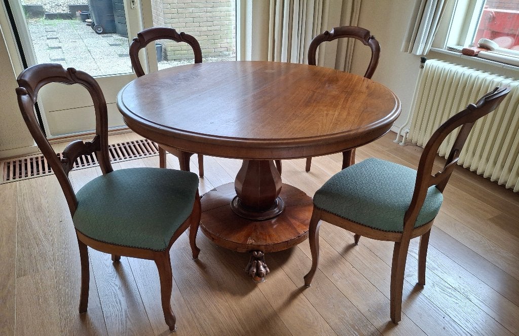 Antiek mahoniehout Biedermeier set periode rond 1860, Ophalen