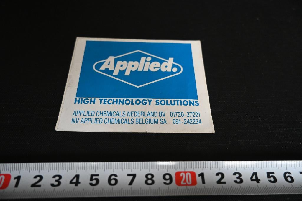 sticker APPLIED High Technology Solutions Nederland België, Ophalen, Zo goed als nieuw