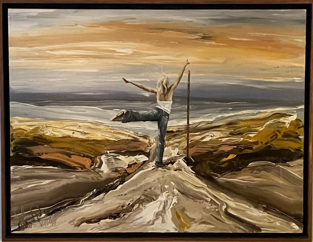 Schilderij "Paaldansen" Acryl op canvas 70x90cm Hans Pruijn, Ophalen of Verzenden