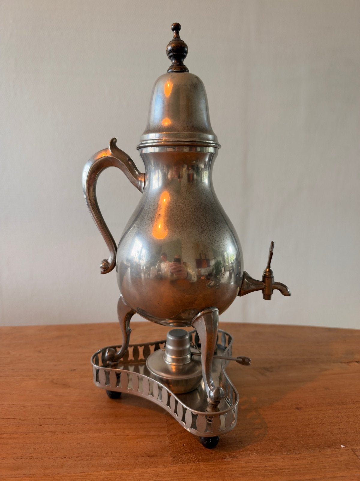 Antieke RIO Tiel theeketel met brander, Ophalen of Verzenden