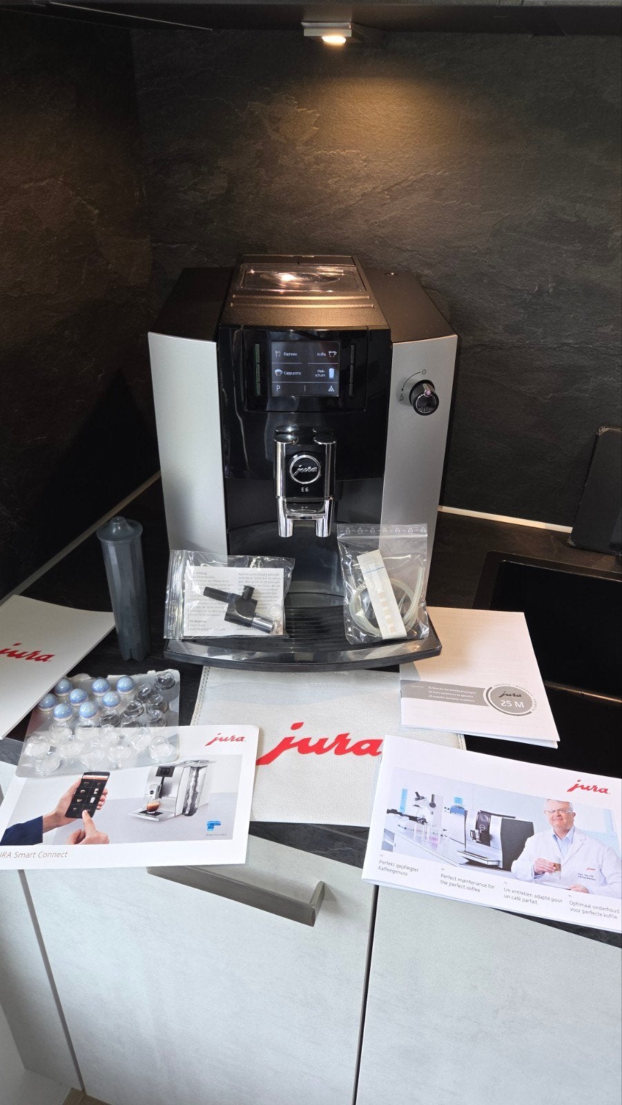 Jura E6 koffiemachine, Witgoed en Apparatuur, Ophalen, Gebruikt, Koffiemachine