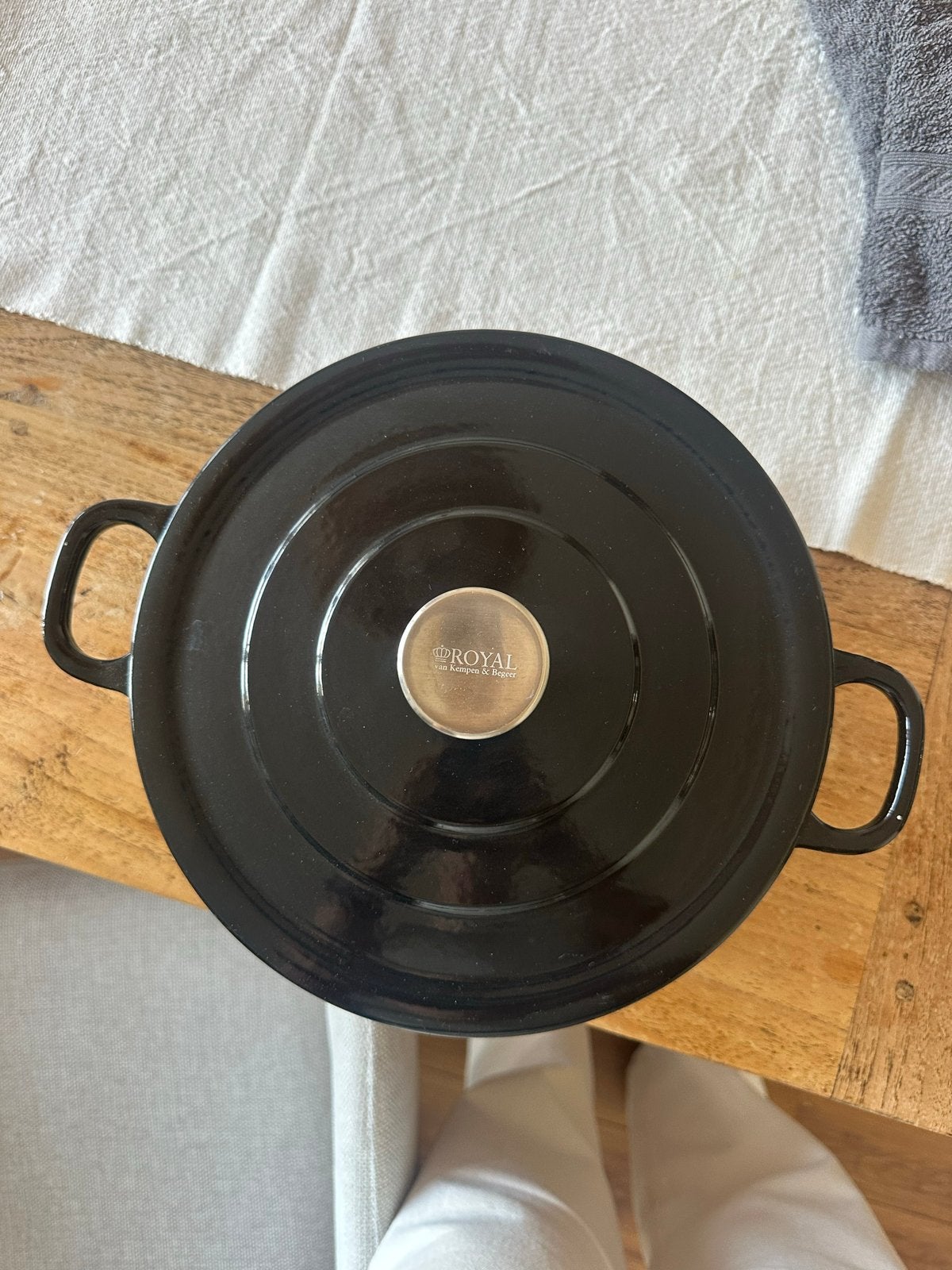 Gietijzeren pan Royal & Van Kempen, Huis en Inrichting, Keuken | Potten en Pannen, Ophalen, Gebruikt, Gietijzer, Koekenpan of Braadpan