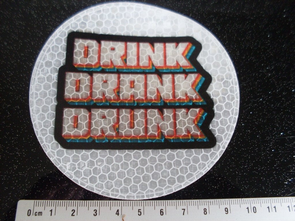 dikke reflecterende sticker drink drank drunk dronken 20x, Verzamelen, Verzenden, Zo goed als nieuw, Overige typen