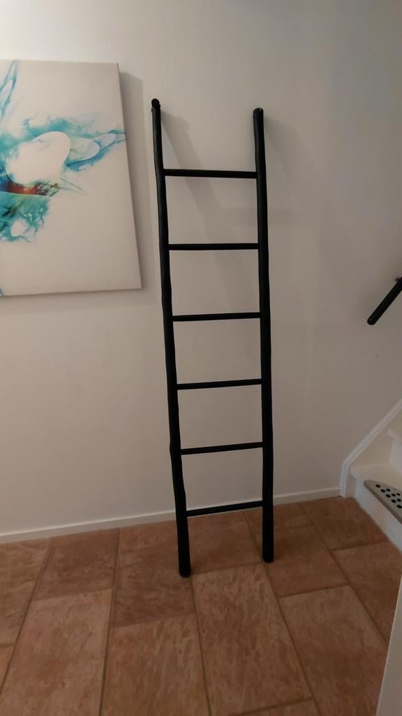 Zwarte decoratieve ladder - stijlvol en veelzijdig, Ophalen, Gebruikt
