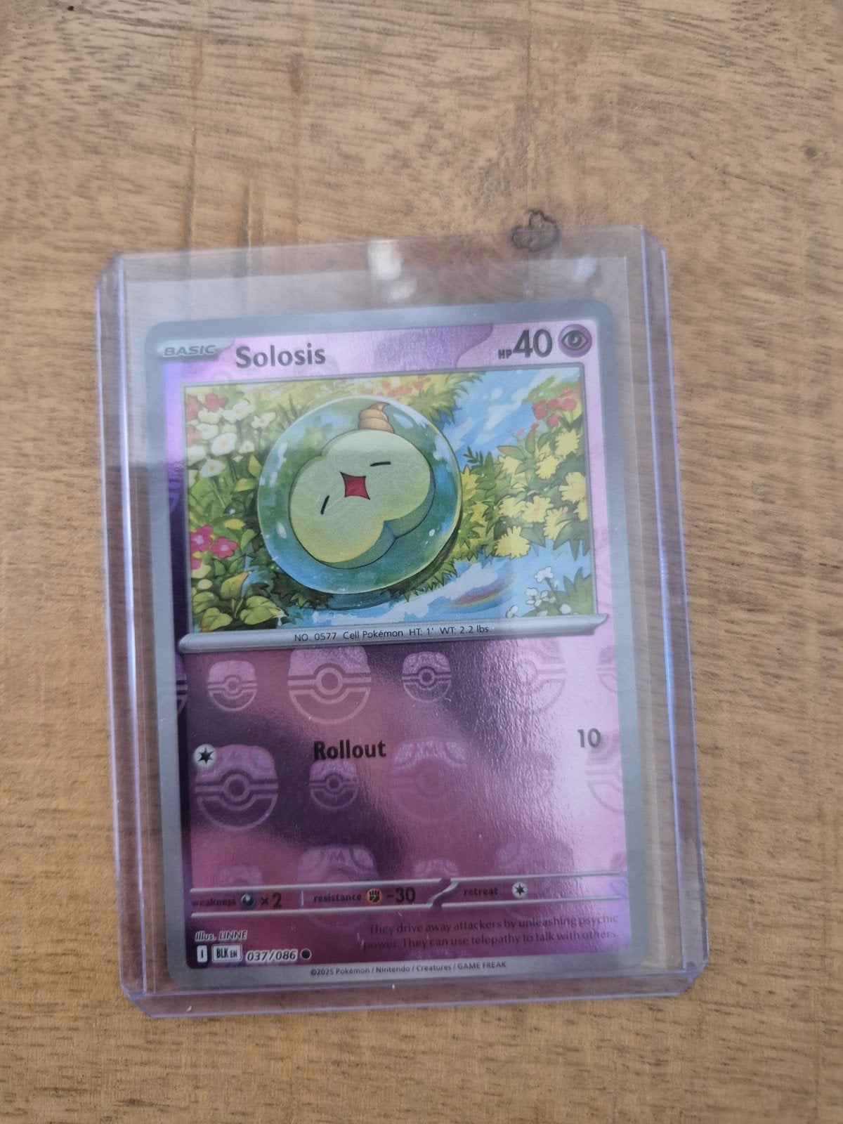 Solosis 037/086 Black Bolt Masterball Pokémon Kaart, Ophalen of Verzenden