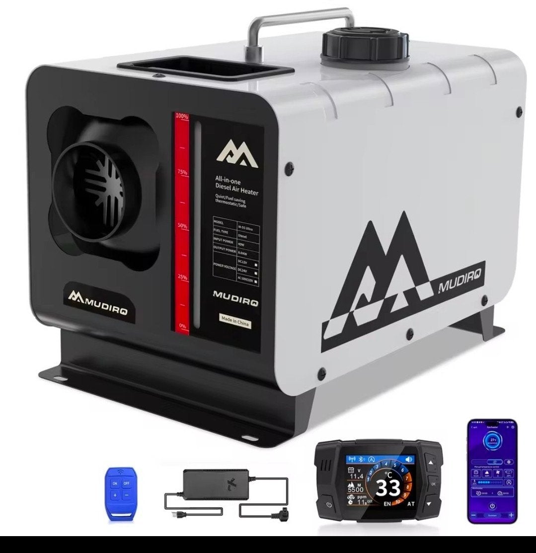 8kw All-in-one Diesel Luchtverwarmer 12v +220v+ Bluetooth, Ophalen of Verzenden, Nieuw, Universele onderdelen