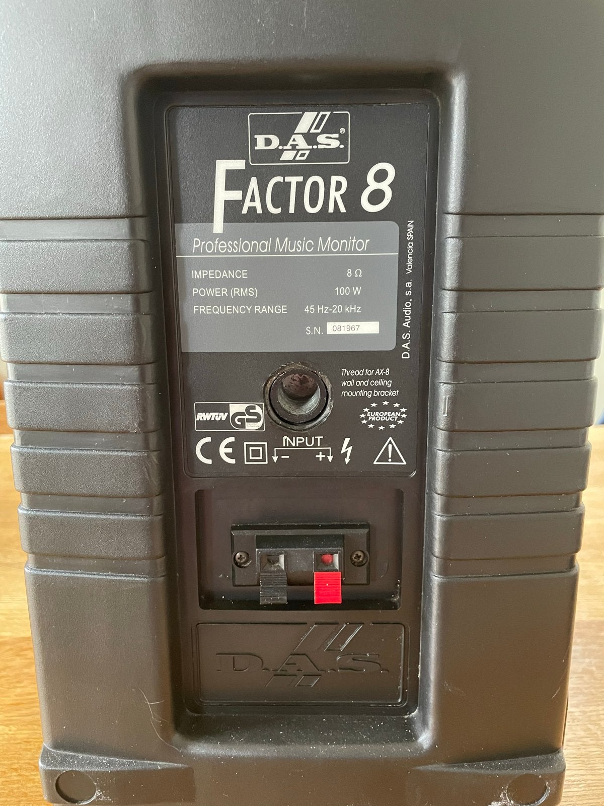 D.A.S. Audio Factor 8 Speakerset - Nette Staat, Audio, Tv en Foto, Luidsprekers, Gebruikt, Speakerset, 60 tot 120 watt, Overige merken