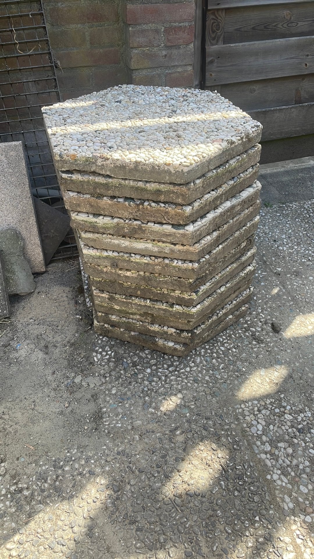 Grindtegels, Tuin en Terras, Tegels en Klinkers, Ophalen, Zo goed als nieuw, Beton, Terrastegels