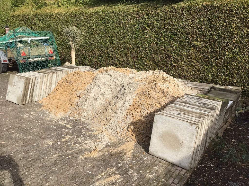 Gratis Betonnen Tegels 50cmx50cm, Ophalen, Gebruikt, 10 m² of meer, Beton