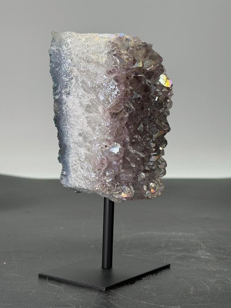 Angel Aura Titanium Kwarts op voet, Ophalen of Verzenden, Mineraal