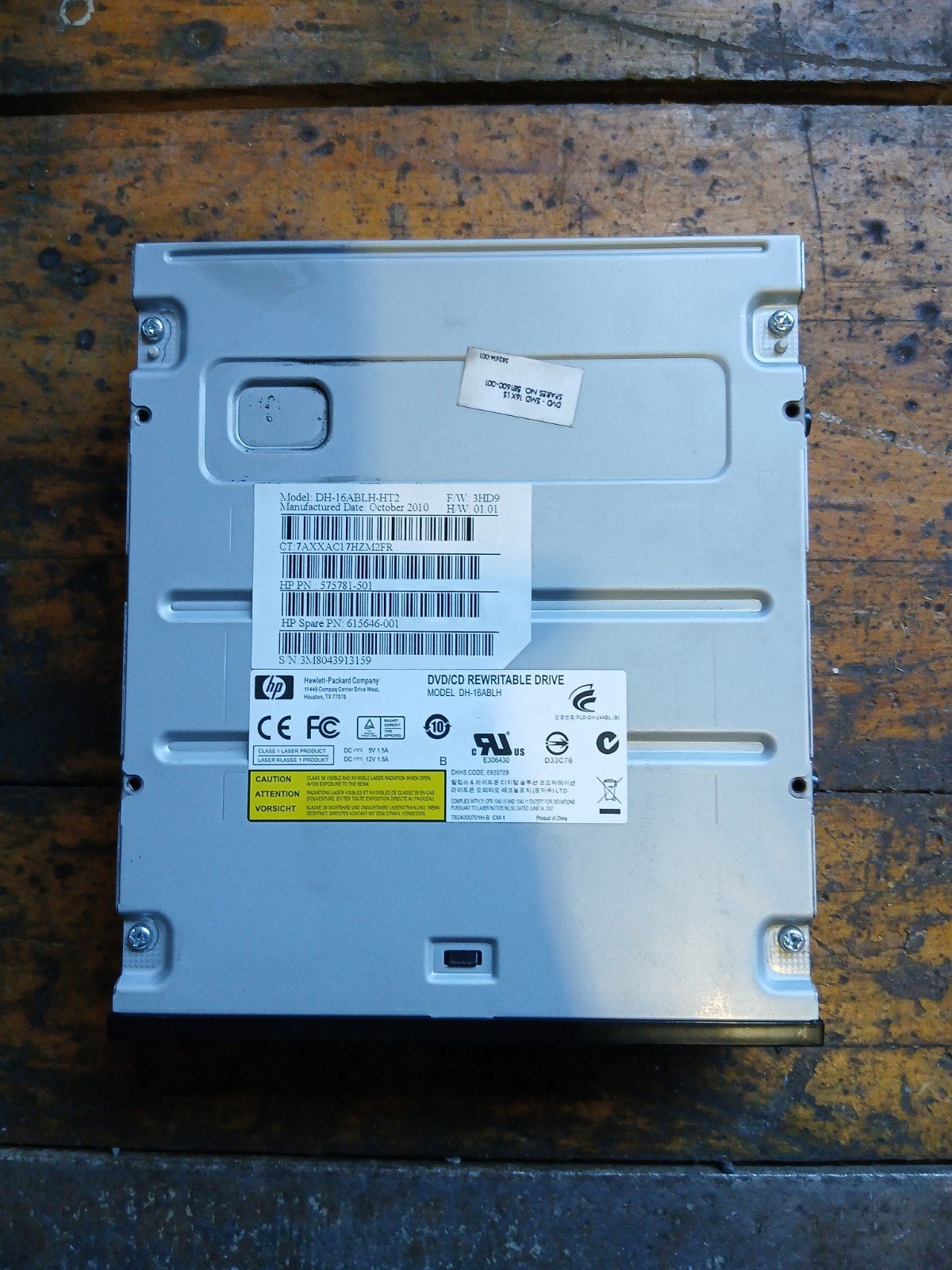 HP DVD/CD Rewritable Drive DH-16ABLH - Intern, Computers en Software, Optische drives, Gebruikt, Intern, Windows, Cd, Dvd, Ophalen of Verzenden
