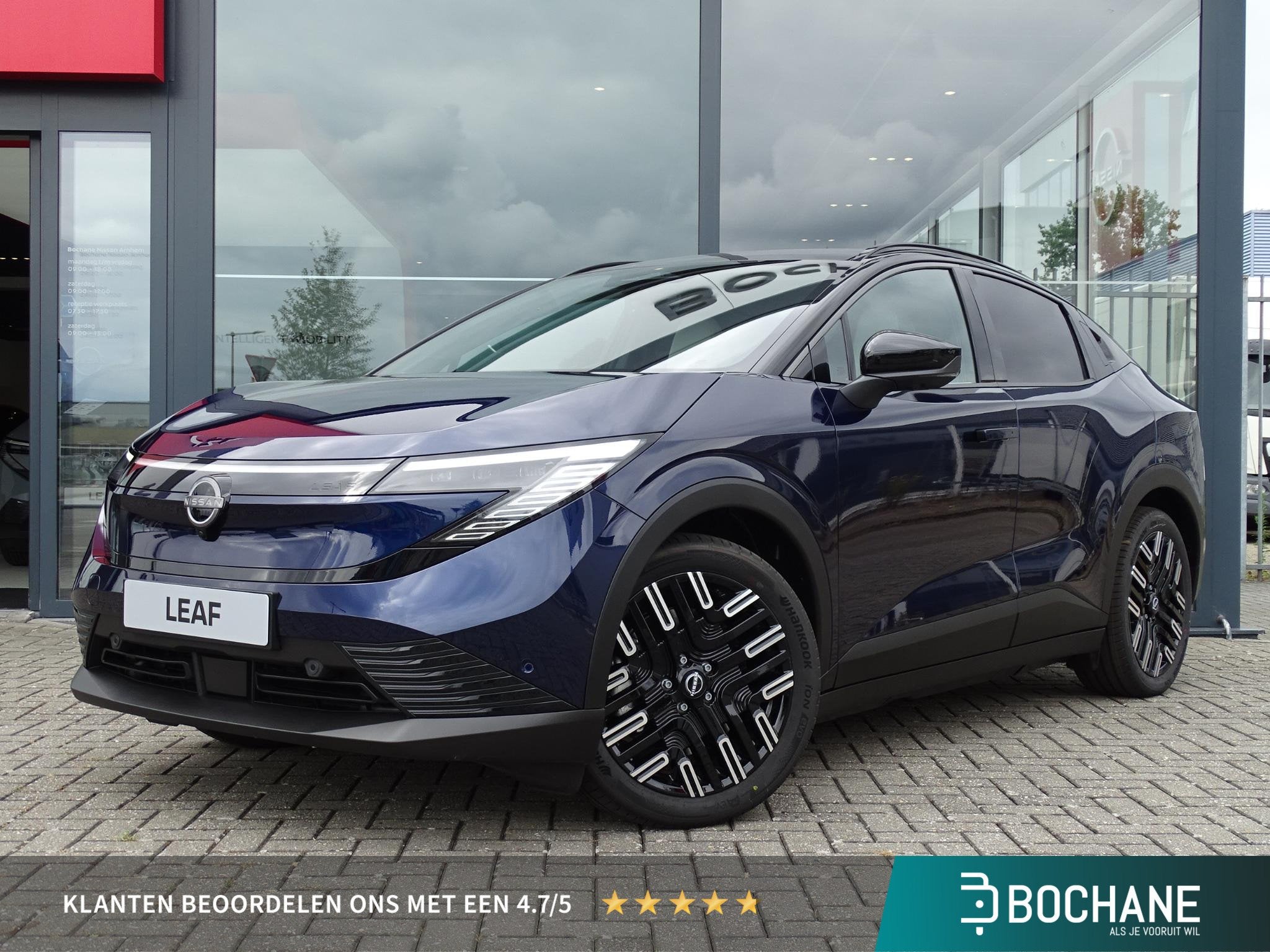Nissan LEAF Evolve 75 kWh ELEKTRISCHE VOORSTOELEN | PANORAMI, Auto's, Huisgarantie, Met garantie (alle), Blauw, 218 pk