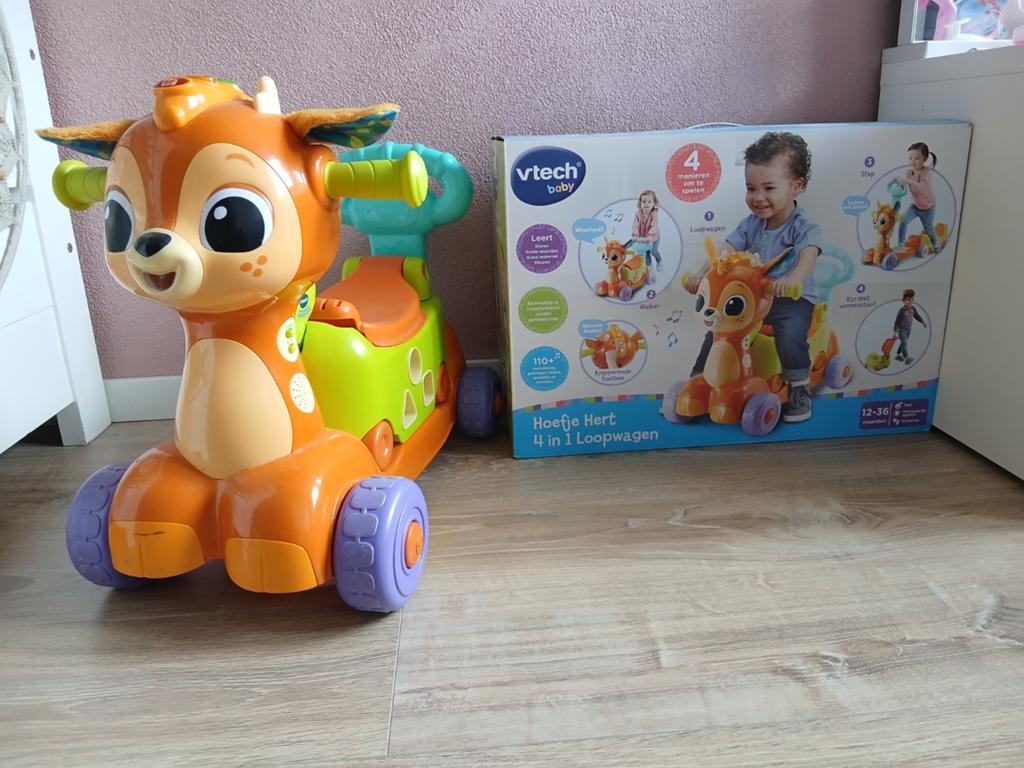 VTech Hoefje hert 4 in 1 loopwagen., Ophalen, 6 maanden tot 2 jaar