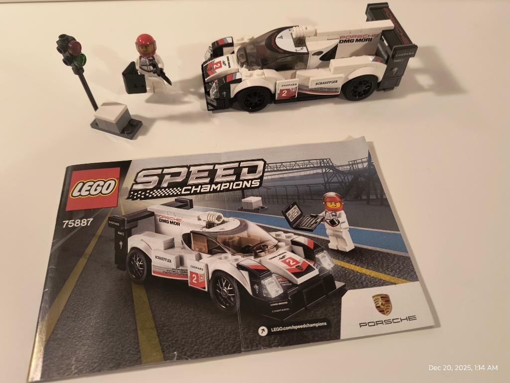 LEGO Speed champions 75887 Porsche 919 Hybrid met boekje, Ophalen of Verzenden, Zo goed als nieuw, Complete set, Lego