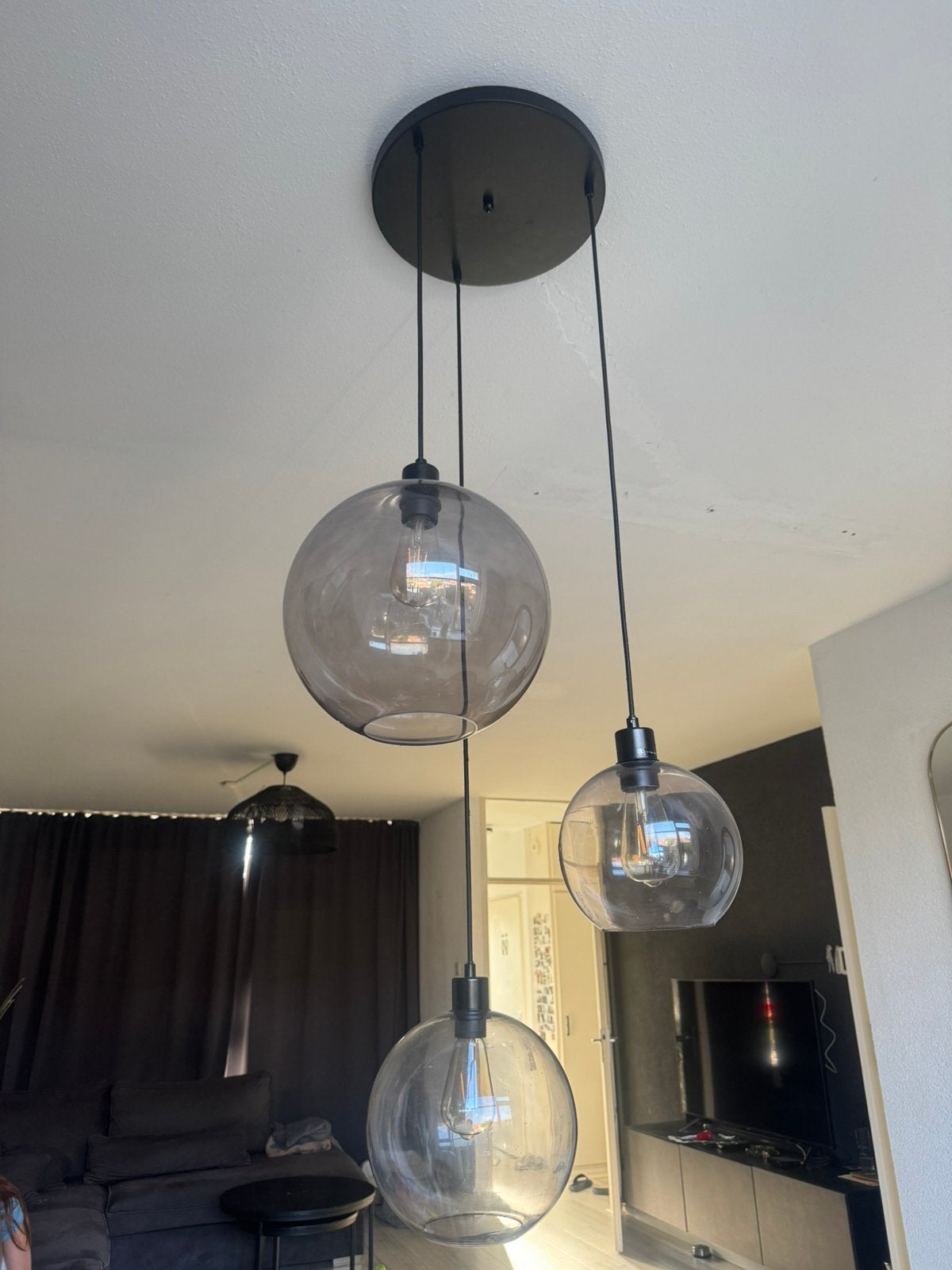 Plafond lamp 3 bollen, Huis en Inrichting, Ophalen of Verzenden, Zo goed als nieuw