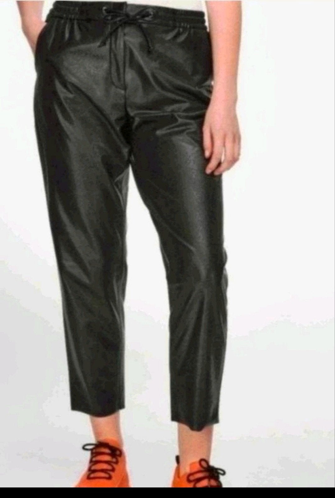 Nieuwe zwarte vegan lederen stretch broek van Samoon 48-50, Kleding | Dames, Verzenden, Zwart, Maat 46/48 (XL) of groter, Nieuw