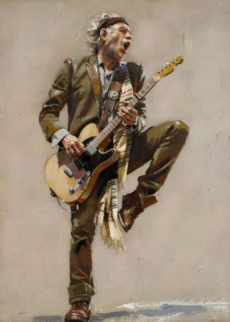 Giclée Keith Richards door Andrea Boriani (5/20), Verzenden