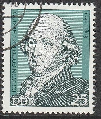 DDR 1974 1944 J von Herder, Gest, Ophalen of Verzenden, DDR, Gestempeld