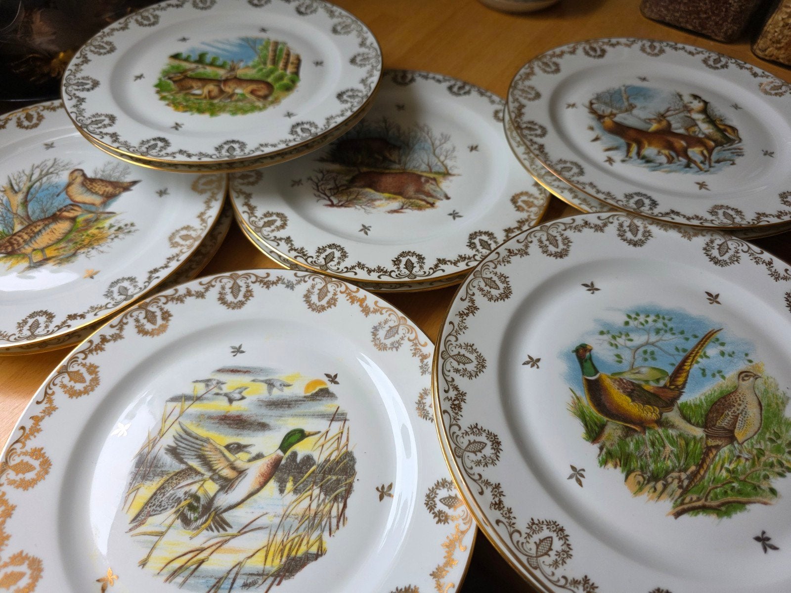 Prachtige Franse borden wild jacht, Antiek en Kunst, Ophalen of Verzenden
