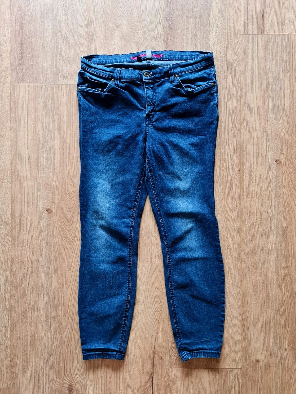 Rainbow super skinny maat 44, Kleding | Dames, Spijkerbroeken en Jeans, Rainbow, Blauw, Ophalen of Verzenden, Zo goed als nieuw