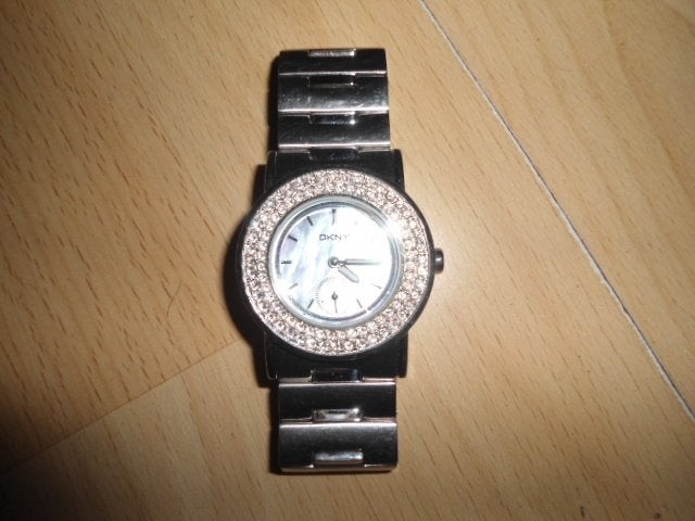SETVOORDEEL! DKNY horloge met strass / Fossil horloge, Staal, Staal, DKNY, Polshorloge