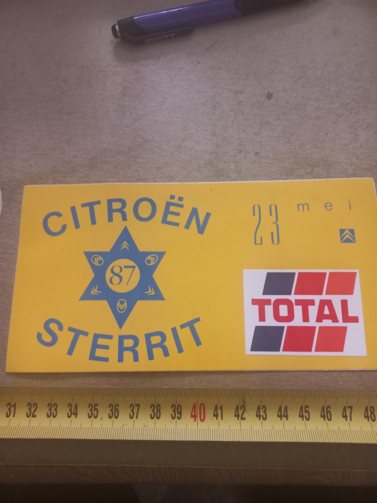 Vintage Citroën Sterrit 87 Rally Sticker - Total, Ophalen of Verzenden