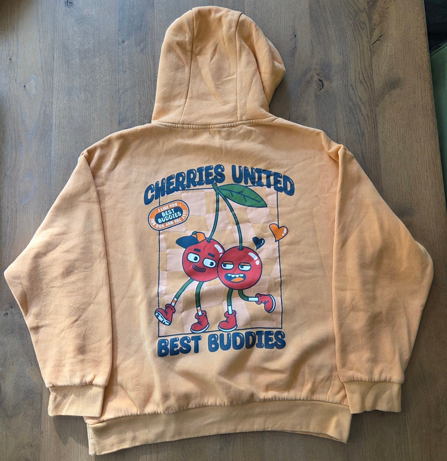 Sublevel Hoodie Oranje met 'Best Buddies' print - Maat XL, Sublevel, Maat 46/48 (XL) of groter, Oranje, Ophalen of Verzenden