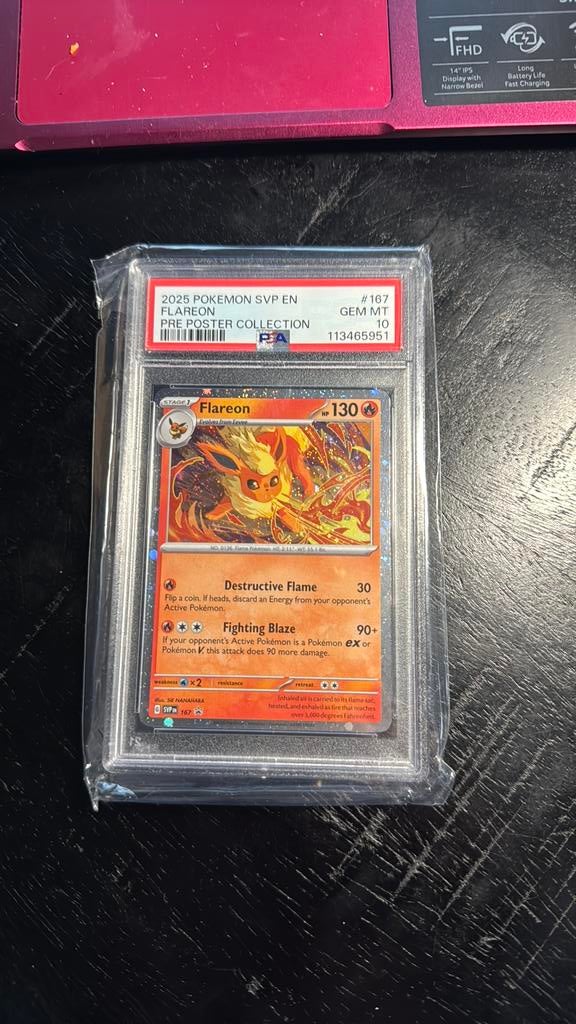 Flareon PSA 10 cosmos holo 167 svbblack star promo pokemon, Ophalen of Verzenden, Zo goed als nieuw