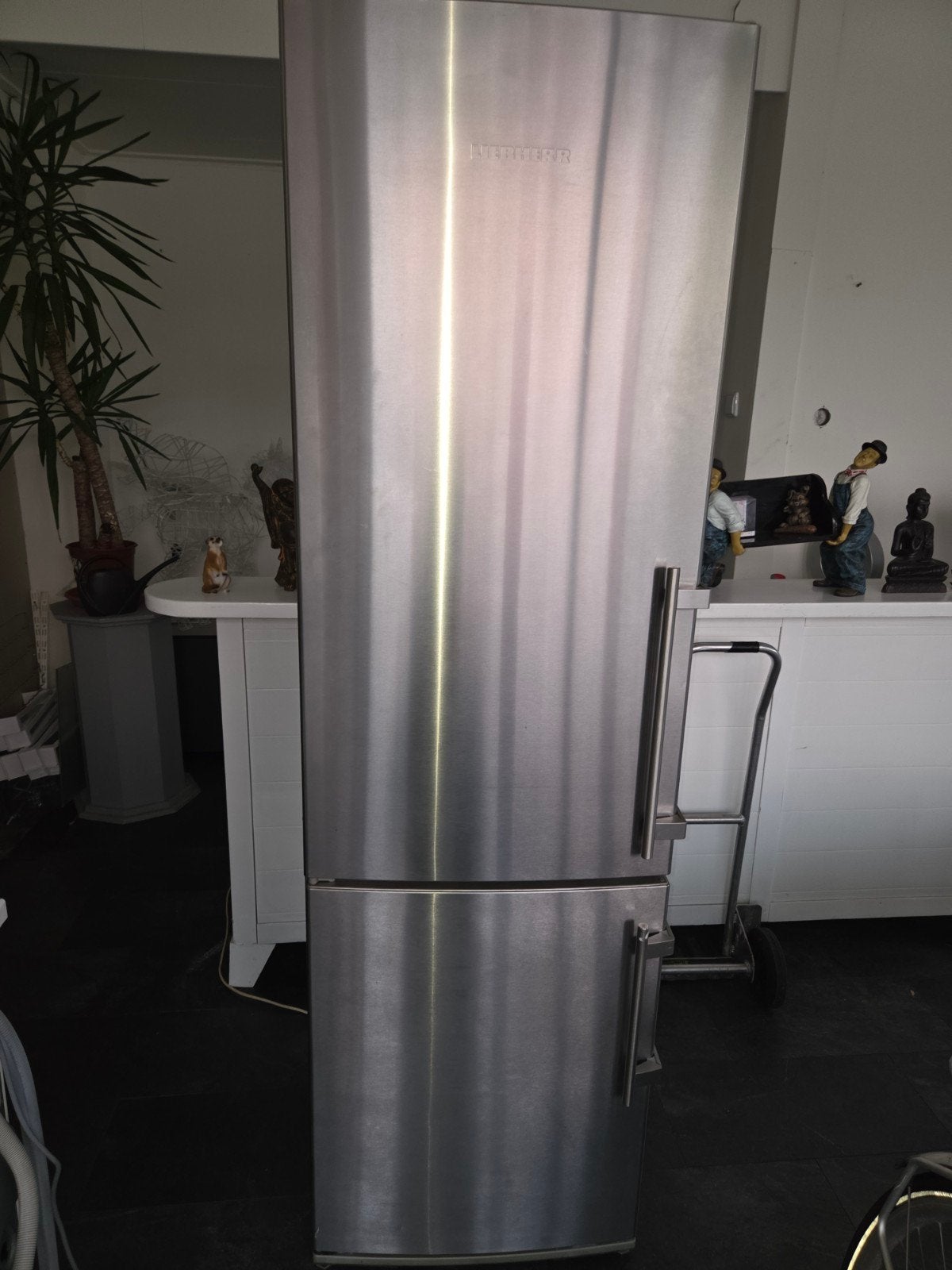 Liebherr koelkast met aparte vriezer - RVS, Witgoed en Apparatuur, Koelkasten en IJskasten, Ophalen, Gebruikt, 200 liter of meer
