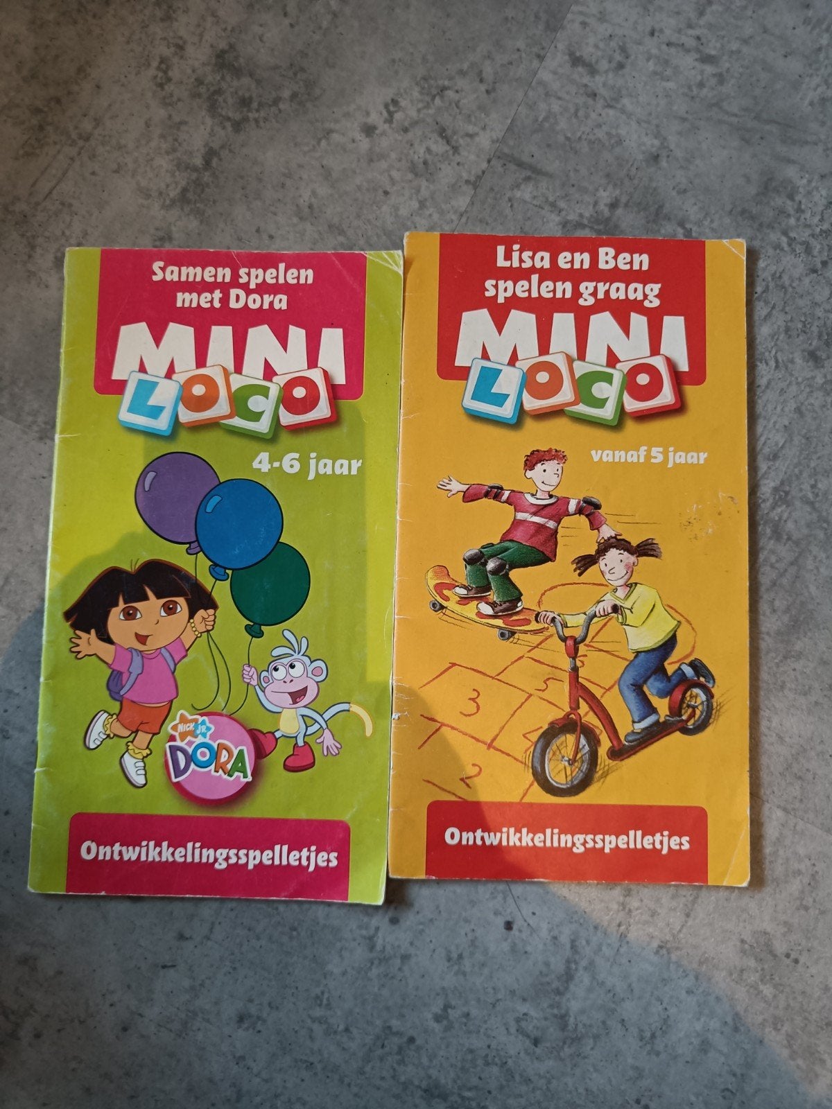 Mini Loco Boekjes: Dora en Lisa & Ben (2 stuks), Ophalen of Verzenden, Gebruikt, Puzzelen