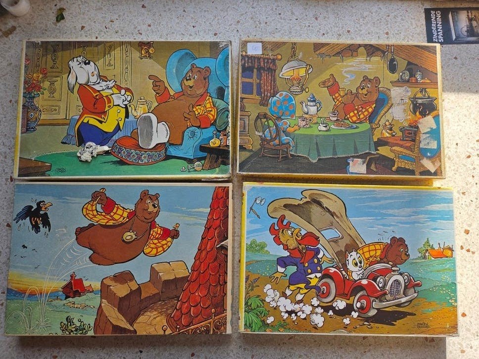 Bommel en Tom poes 4 puzzels (1975), Verzamelen, Gebruikt, Verzenden, Onbekend, Boek of Spel