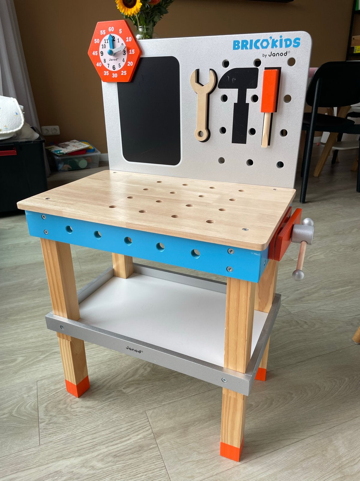 Janod Brico'Kids Houten Werkbank met Accessoires, Kinderen en Baby's, Ophalen of Verzenden, Zo goed als nieuw, Overige typen