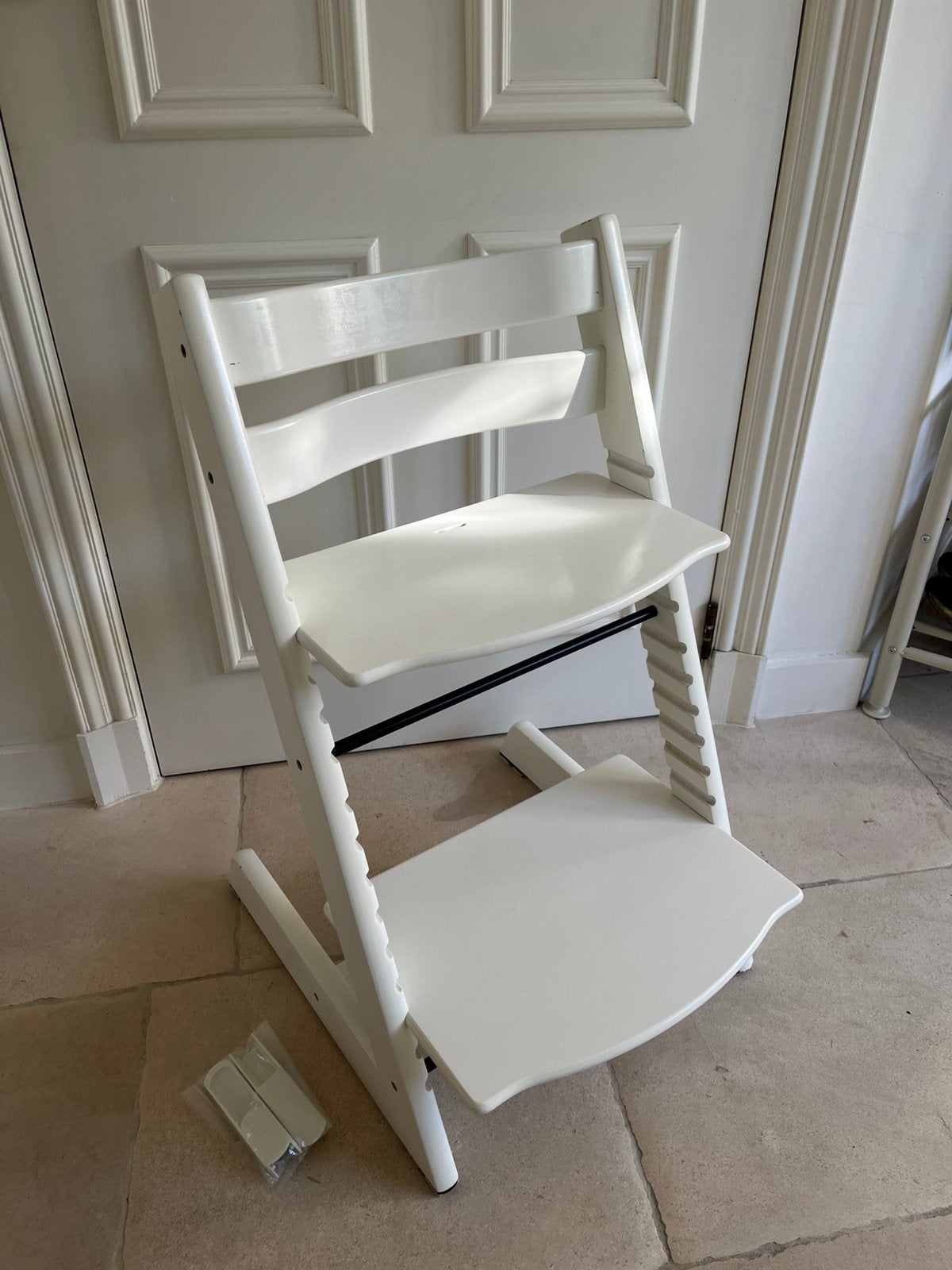 Stokke tripp trapp stoel wit, Kinderen en Baby's, Ophalen, Zo goed als nieuw, Meegroeistoel