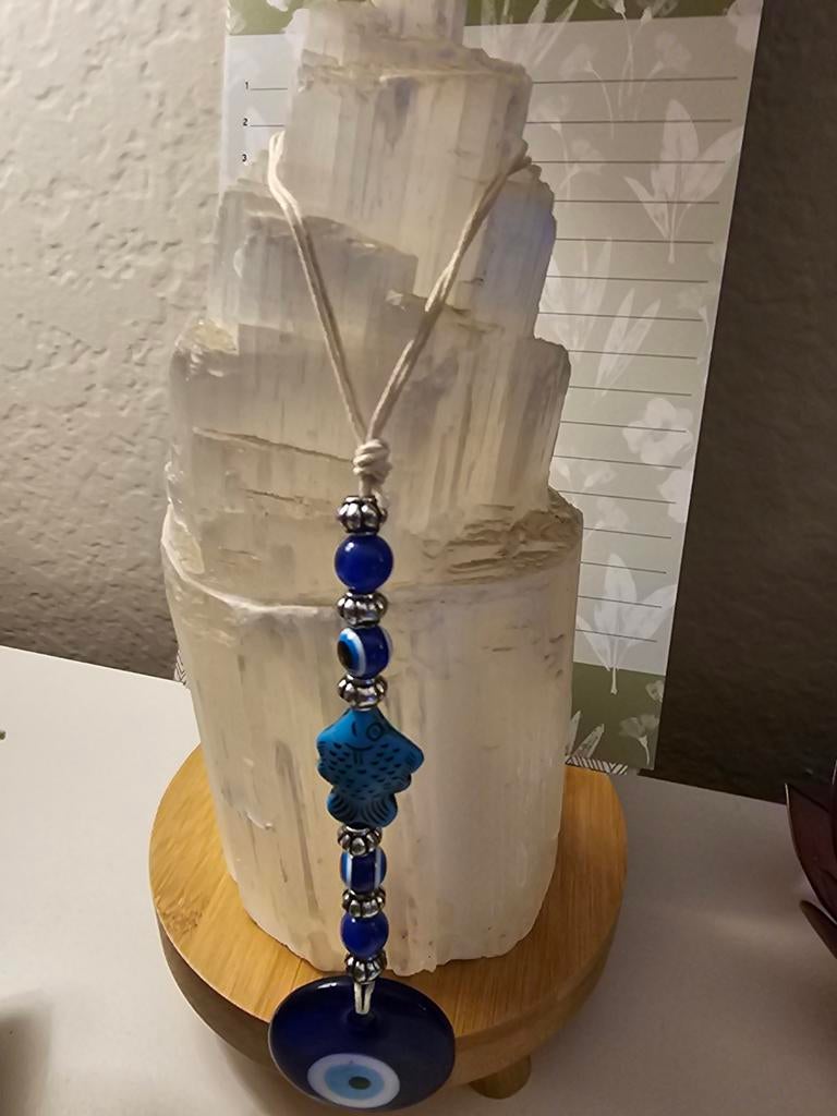 Sereniteit Kristal met Boze Oog Hanger, Huis en Inrichting, Ophalen, Meerkleurig, Overige stijlen, Nieuw