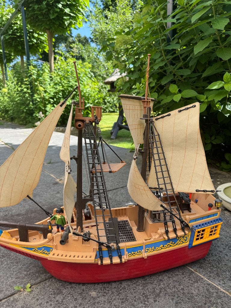 Playmobil piratenschip met onbewoond eiland en kamelen, Ophalen, Pirates, Gebruikt, Complete set