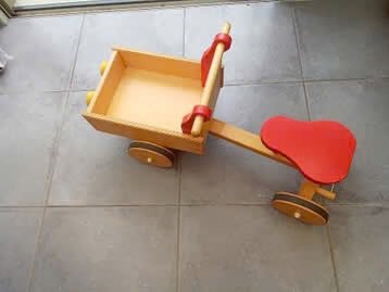 Houten bakfiets JANBIBEJAN, Ophalen, Zo goed als nieuw