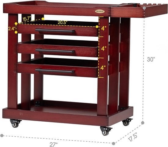 Houten Opbergwagen – Rolwagen – Trolley – Opbergkast, Corvance B.V., Verzenden, Nieuw, Corvancebol@gmail.com