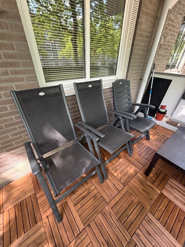 3 Hartman tuinstoelen, Ophalen, Gebruikt, Kunststof