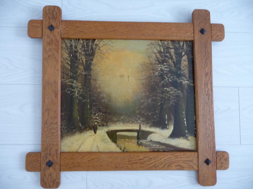 schilderij WINTER LANDSCHAP IN BOS, Antiek en Kunst, Kunst | Schilderijen | Klassiek, Ophalen