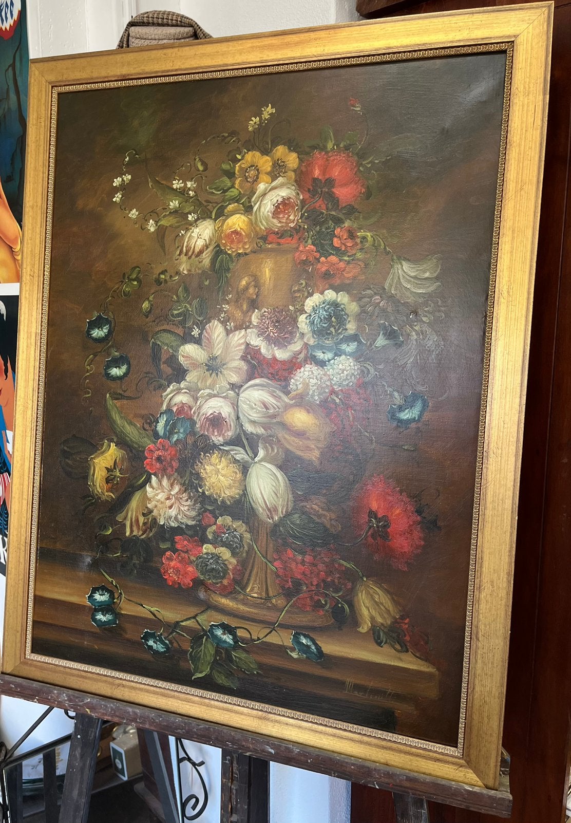 Klassiek olieverf schilderij, Ophalen, Klassiek, Olieverf, Bloemen