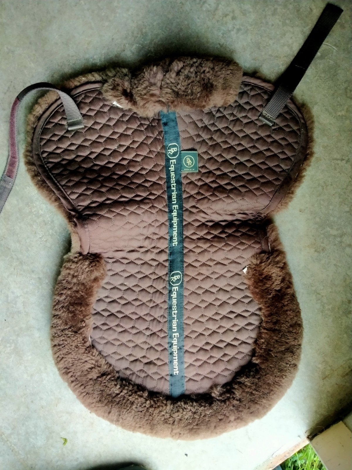BR zadelonderlegger zadelbontje schapenwol bruin Full, Dieren en Toebehoren, Ophalen of Verzenden, Nieuw, Dressuur
