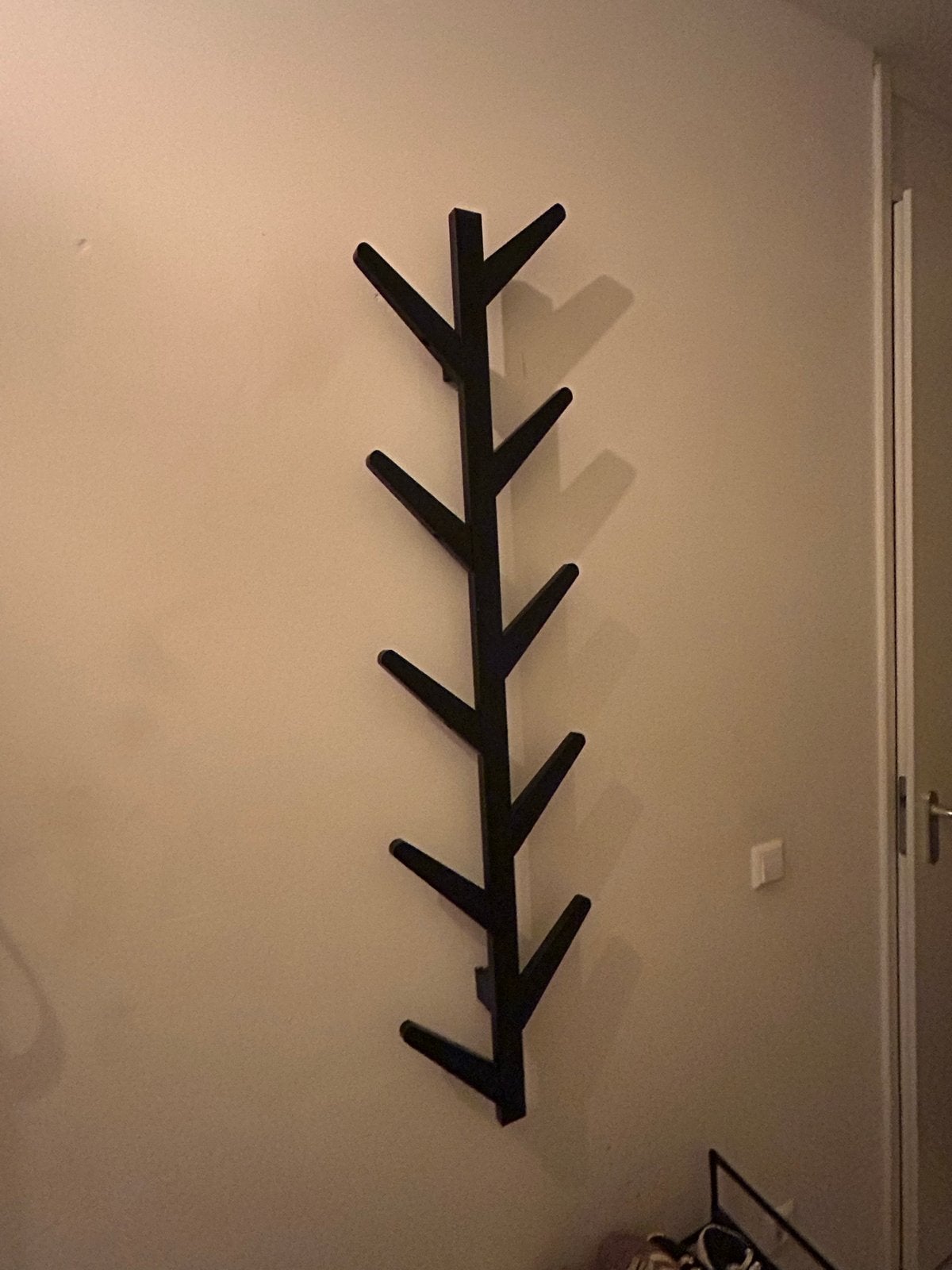 Mooie zwarte wandkapstok, 100 tot 150 cm, Zo goed als nieuw, Metaal, Ophalen