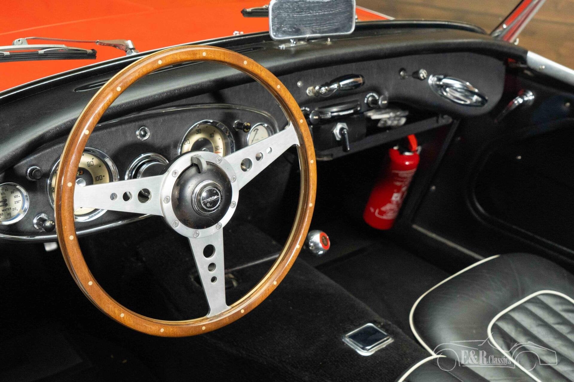 Austin-healey 100/6 Cabriolet | 1958, Auto's, Zwart, Leder, Bedrijf, Handgeschakeld