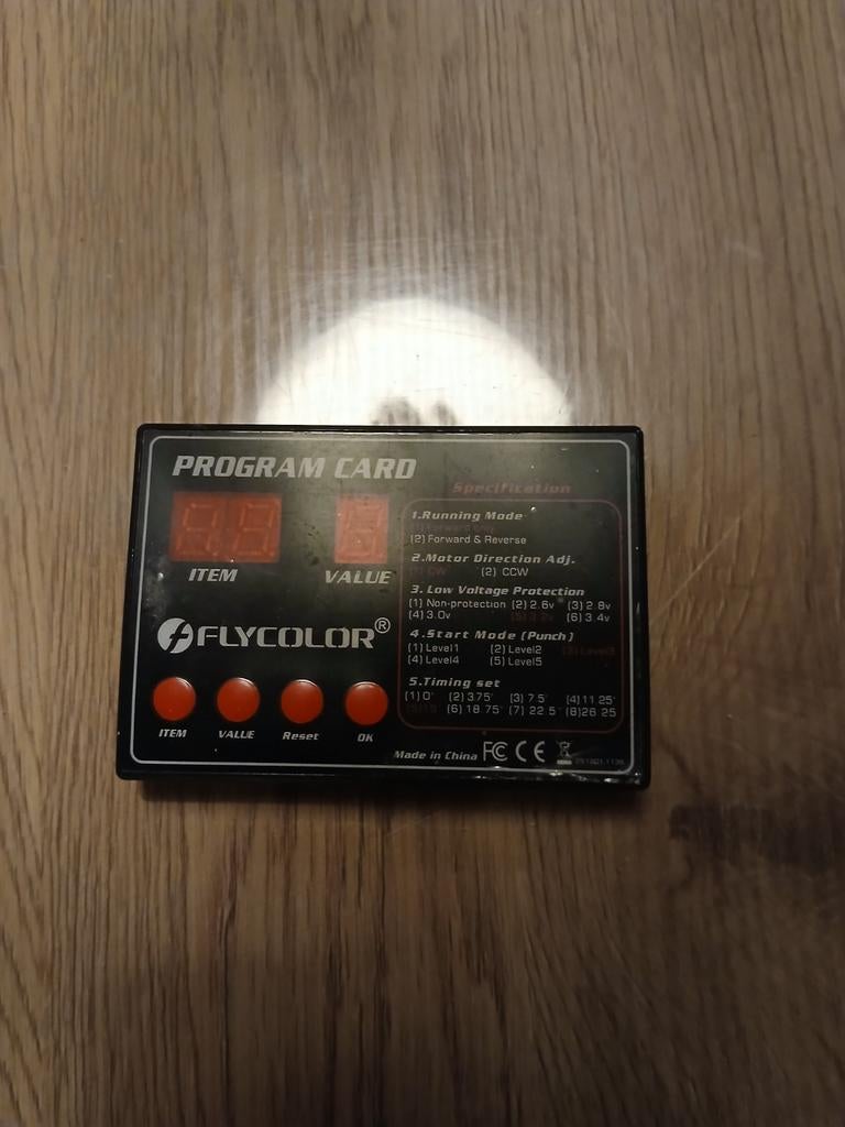 Flycolor Program Card voor Brushless ESC's, Ophalen of Verzenden, Zo goed als nieuw