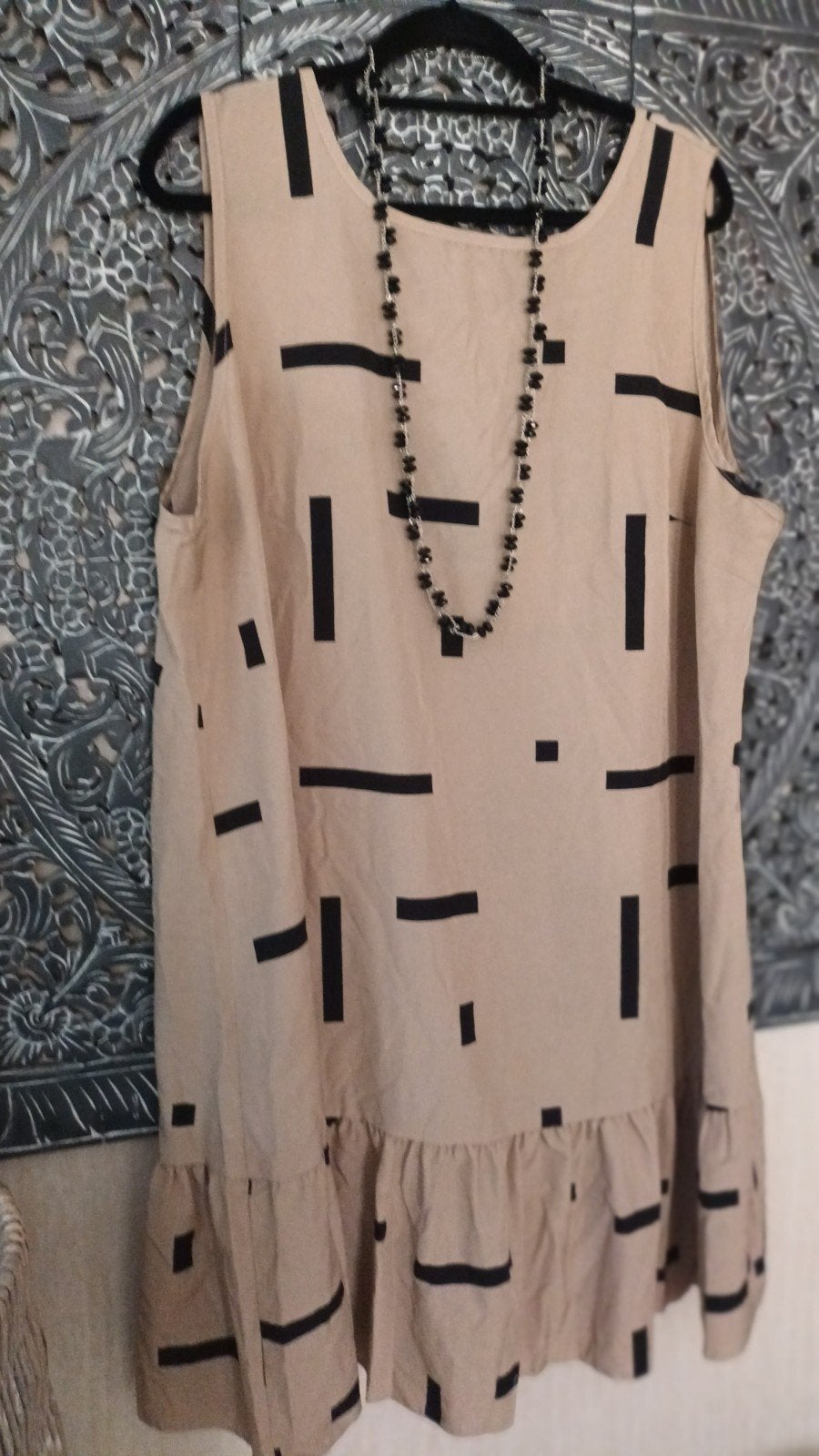 Leuk jurkje van Shein Curves, maat 3XL, Beige, Maat 46/48 (XL) of groter, Ophalen of Verzenden, Zo goed als nieuw