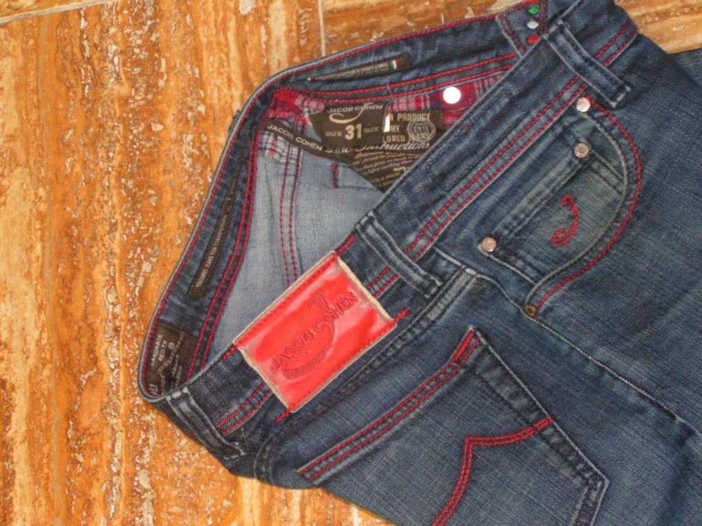 JACOB COHEN spijkerbroek,Mt 31,L32 mod.J688 XR COMF, Blauw, Tweedehands, W32 (confectie 46) of kleiner, Ophalen of Verzenden